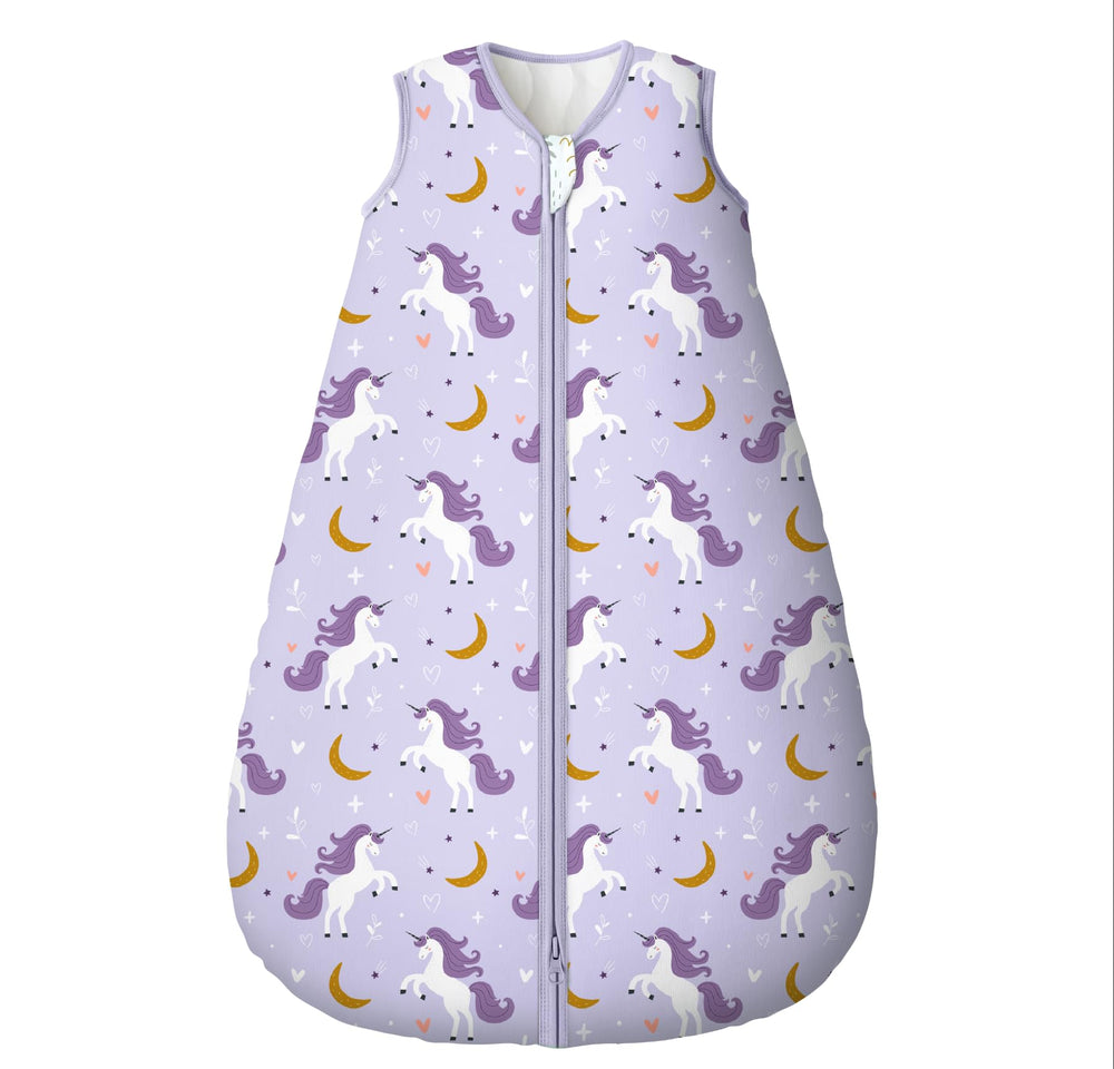 Yoofoss baby sleep sack fabric close-up highlighting soft organic cotton.