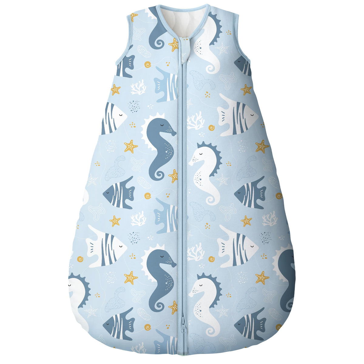 Yoofoss baby sleep sack front view in warm organic cotton for cozy sleep