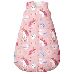 Yoofoss baby sleep sack front view shows warm organic cotton comfort