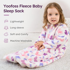 Yoofoss sleep sack hidden 2-way zip shows easy nighttime changes.