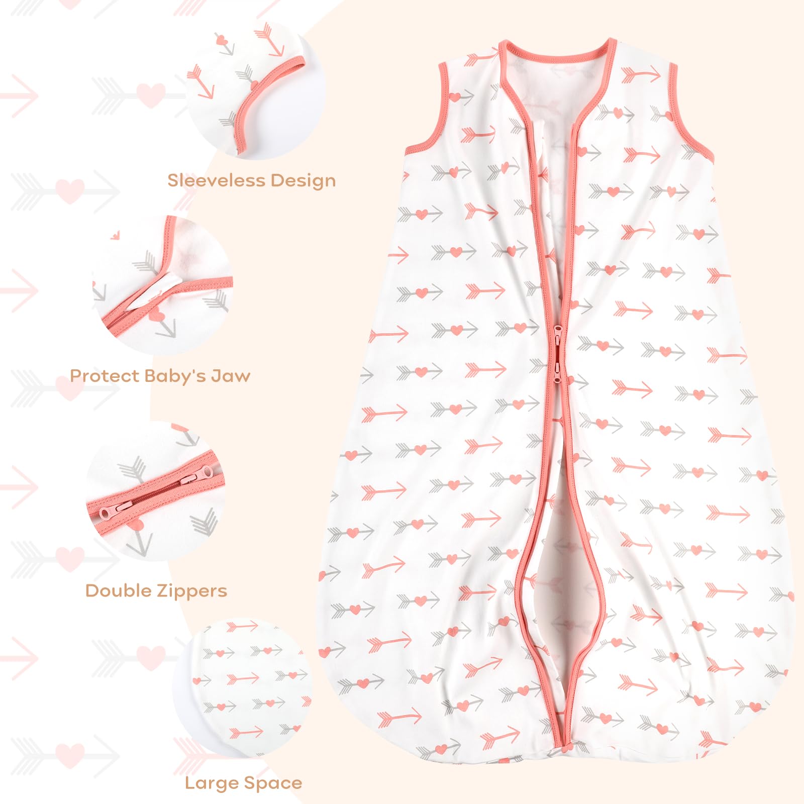 Yoofoss sleeping sack demonstrates a snug, warm sleep environment for baby.
