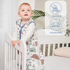 Yoofoss sleep sack interior zipper guard protects baby skin during stretches.