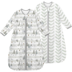 Yoofoss Baby Sleep Sack long sleeve close-up showing soft cotton comfort