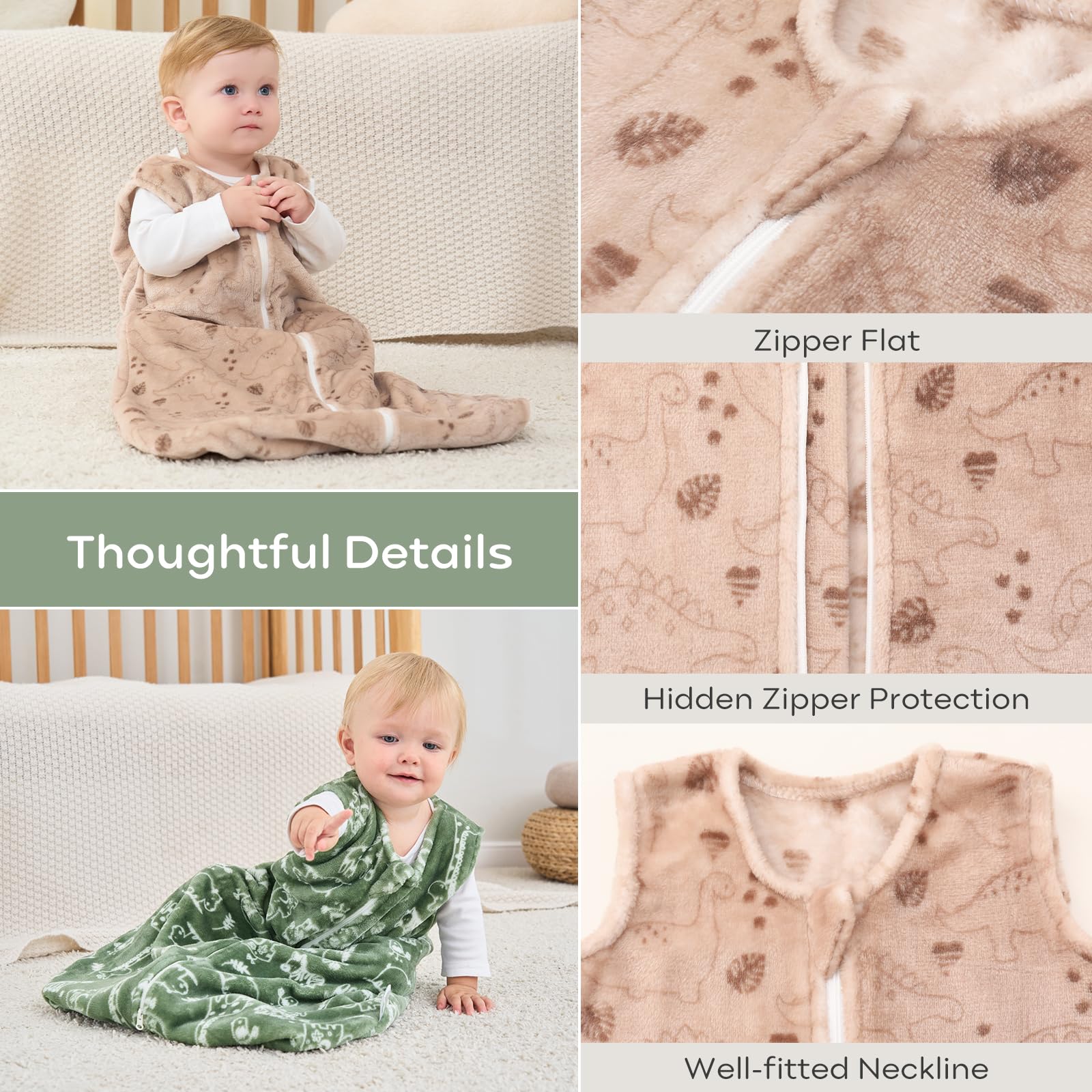 Yoofoss sleep sack is machine washable for easy cleaning.