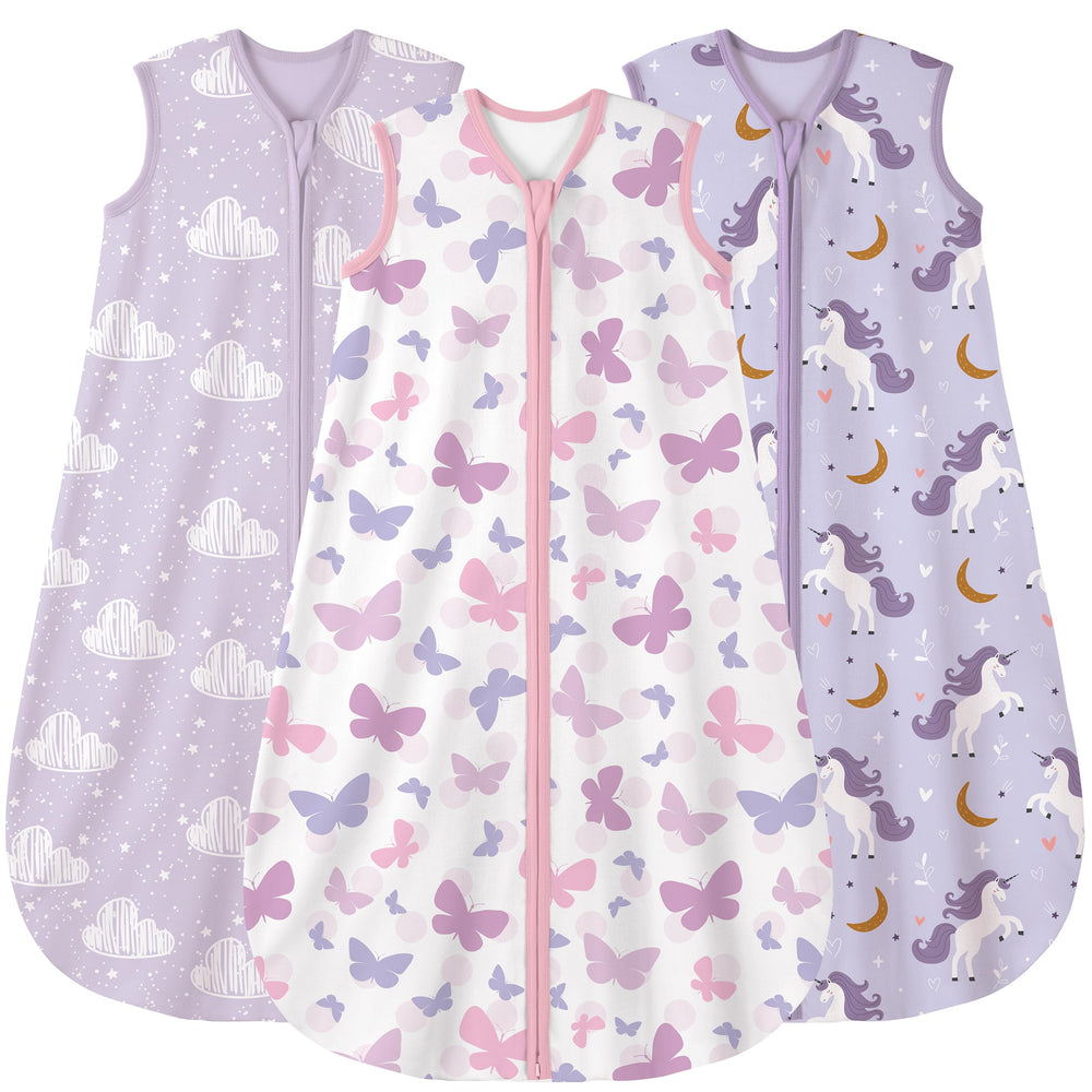Yoofoss baby sleep sack outer view showing soft organic cotton fabric for gentle nights