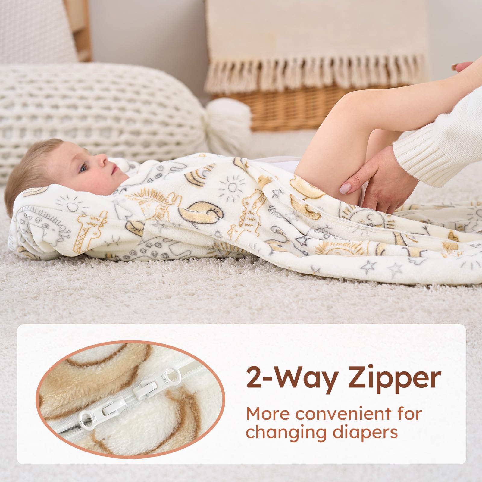 Yoofoss sleep sack set in 2-pack helps families stock multiple sizes.