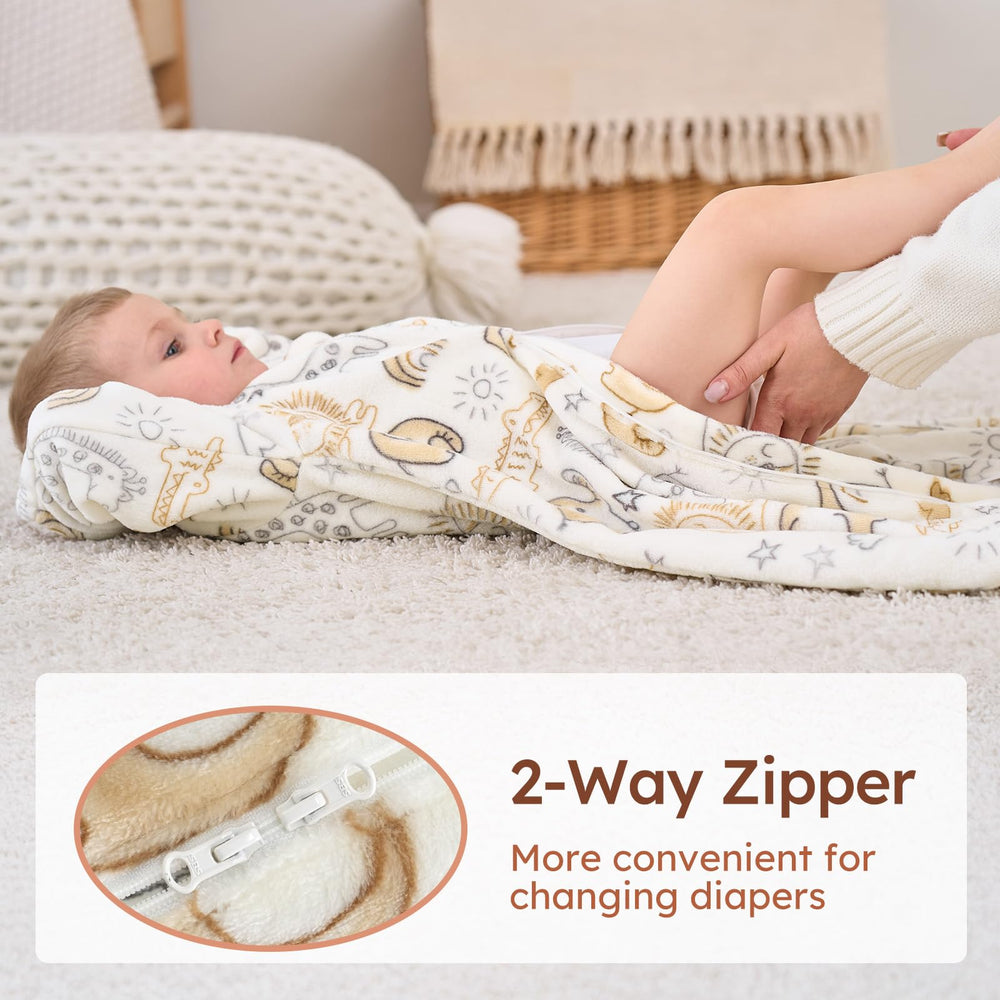 Yoofoss sleep sack set in 2-pack helps families stock multiple sizes.