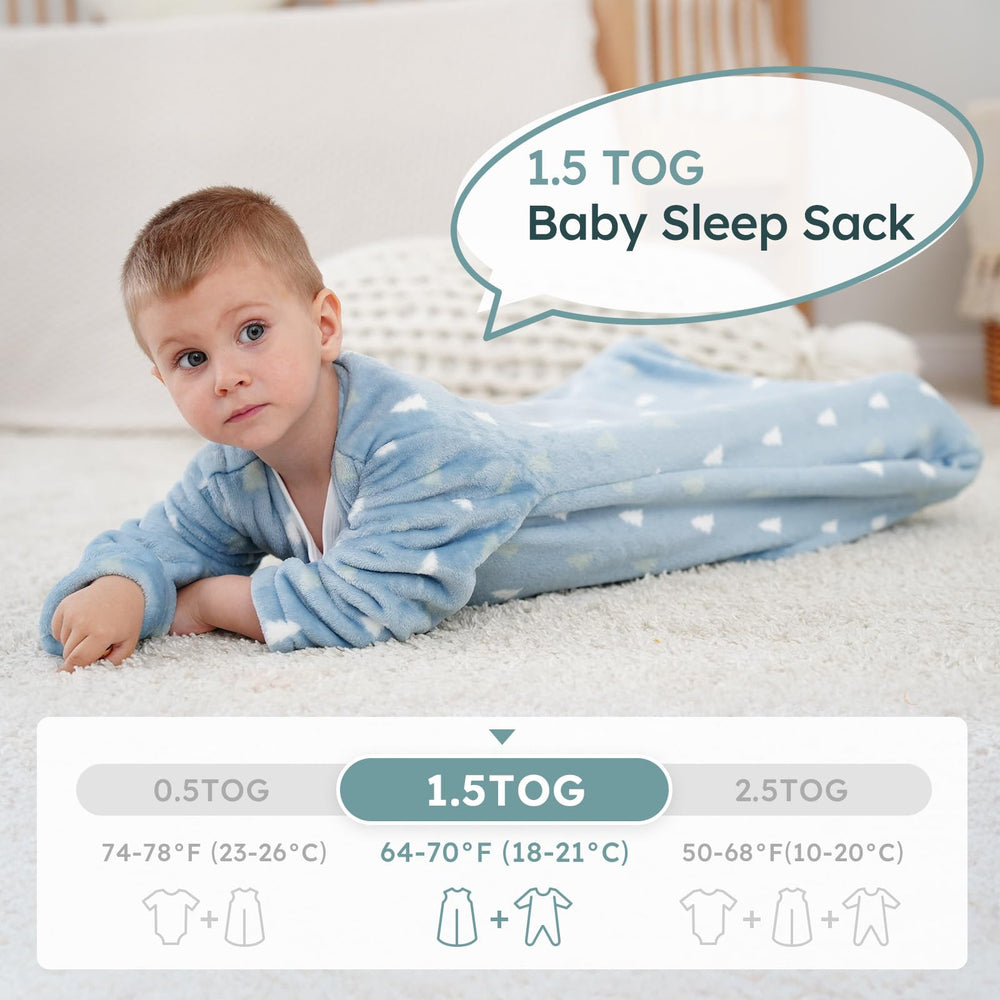 Yoofoss fleece 8mm plush sleep sack for soft warmth