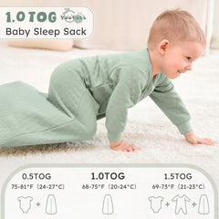 Yoofoss baby sleep sack quilted design emphasizes even fill and durability.