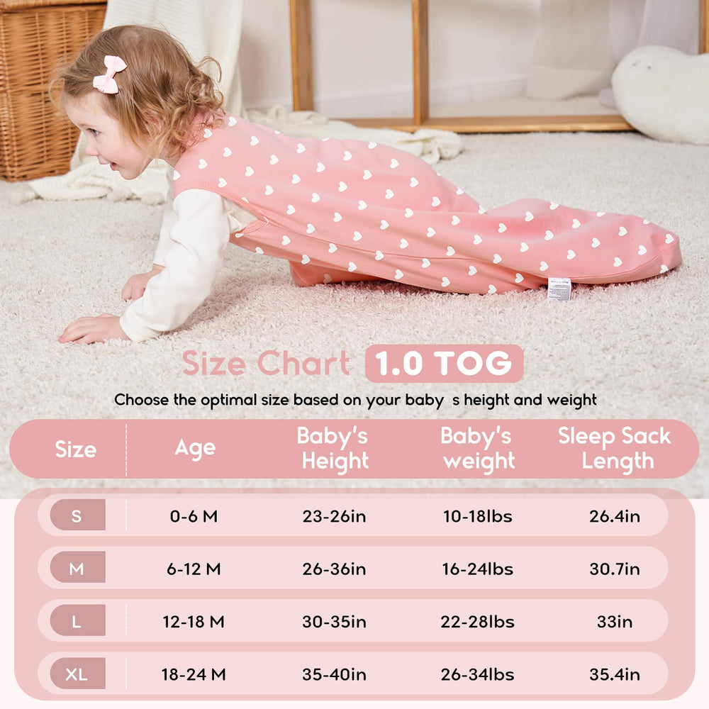 Yoofoss baby sleep sack safety design with snug neck and hip-friendly fit.