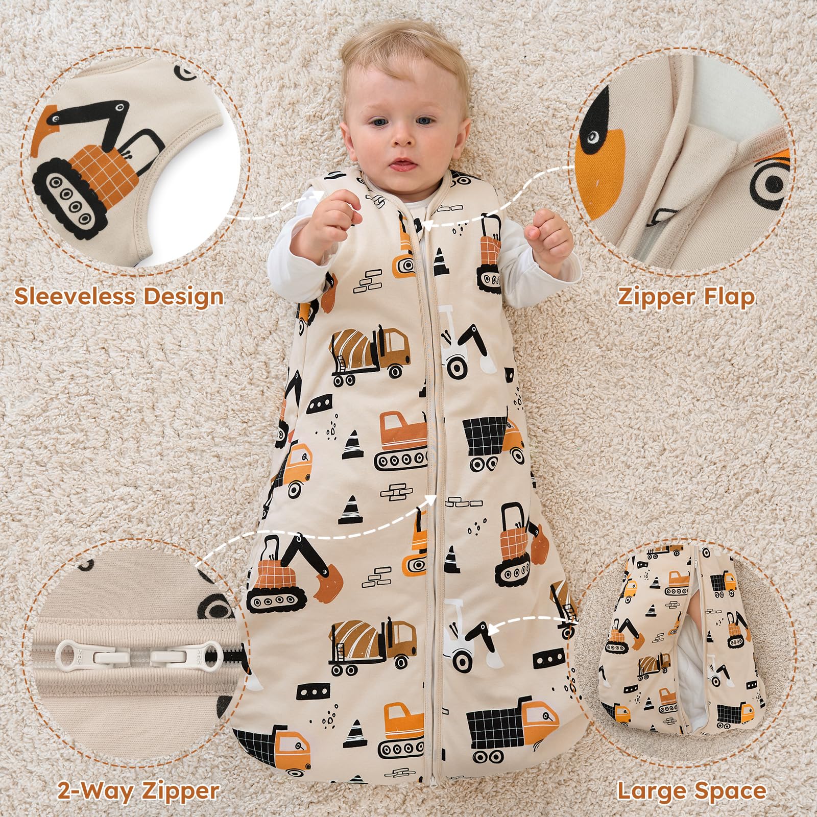 Yoofoss baby sleep sack size chart helps pick correct size