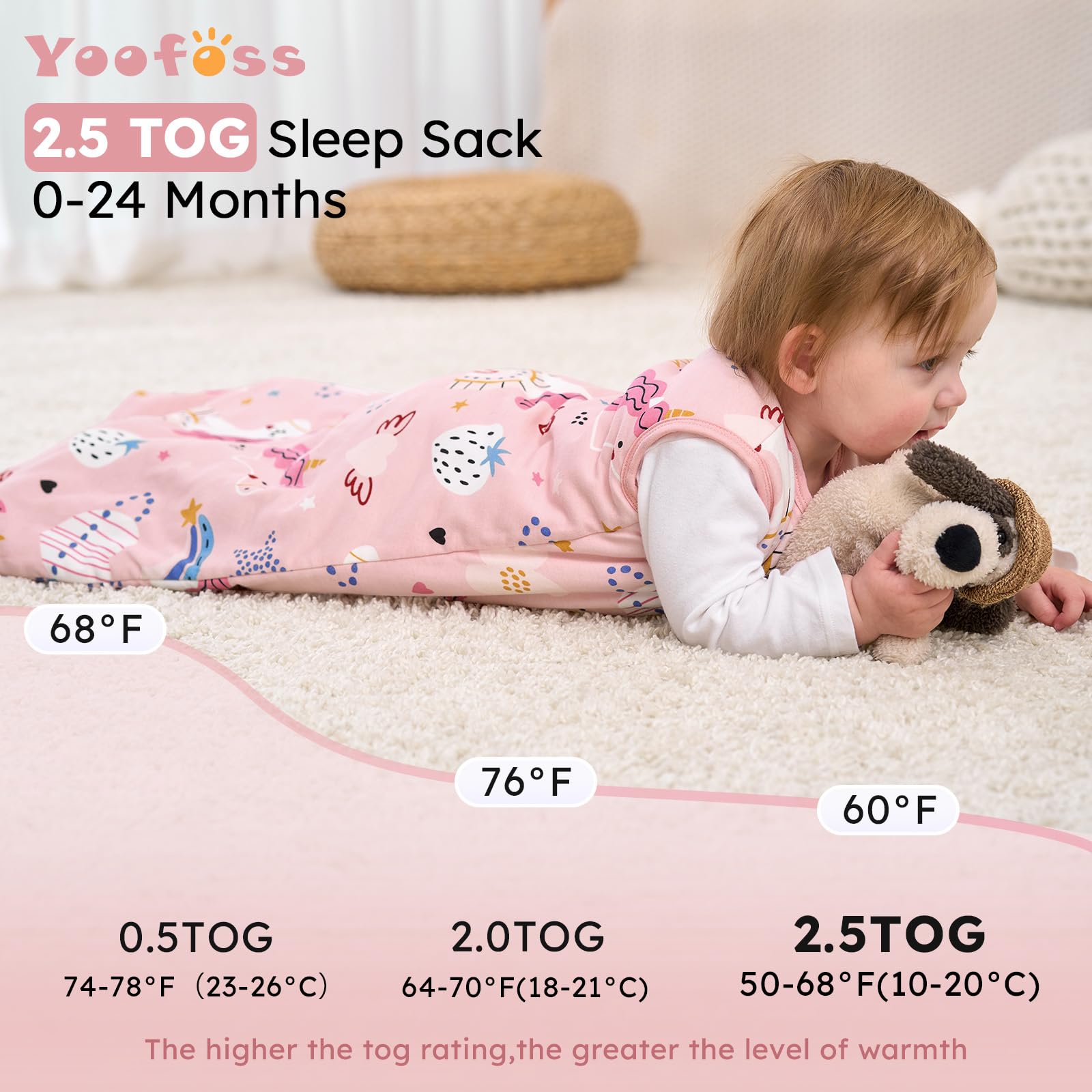 Yoofoss sleep sack resists fading after washing
