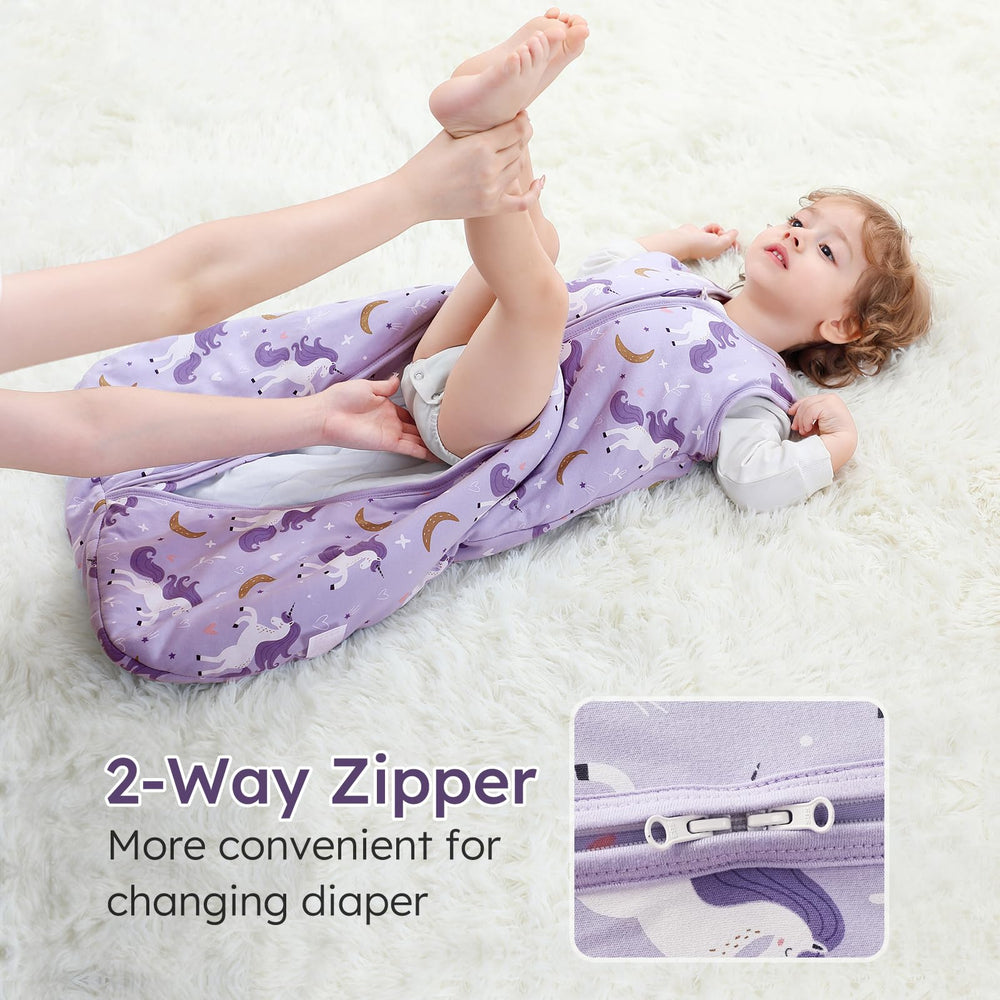 Yoofoss Sleep Sack zipper garage protects baby's face from chafing.