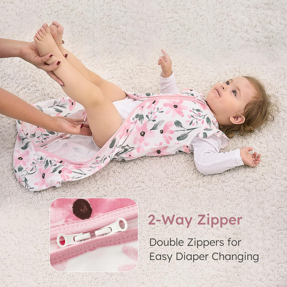 Yoofoss sleep sack with zipper guard, skin-safe nighttime changes.