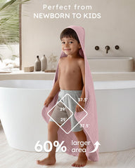 Yoofoss baby towel swaddle use highlights cozy wrap after a bath.