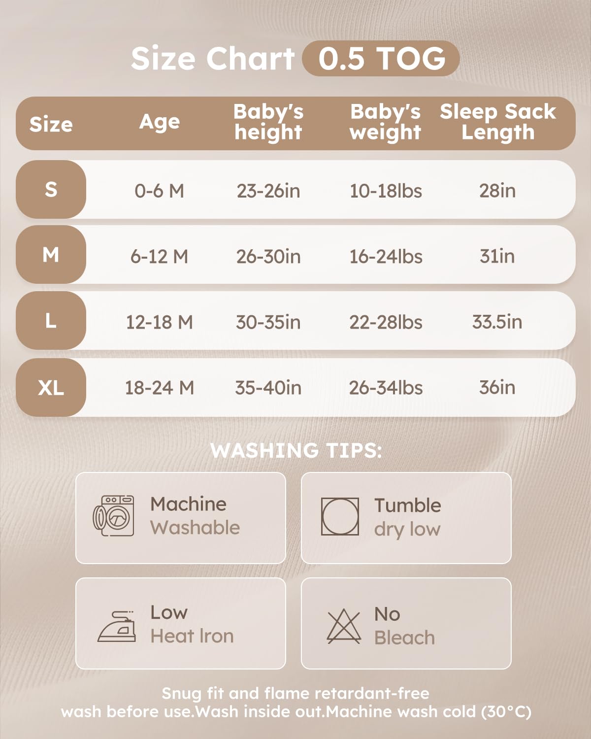 Yoofoss bamboo sleep sack durable fabric withstands many washes