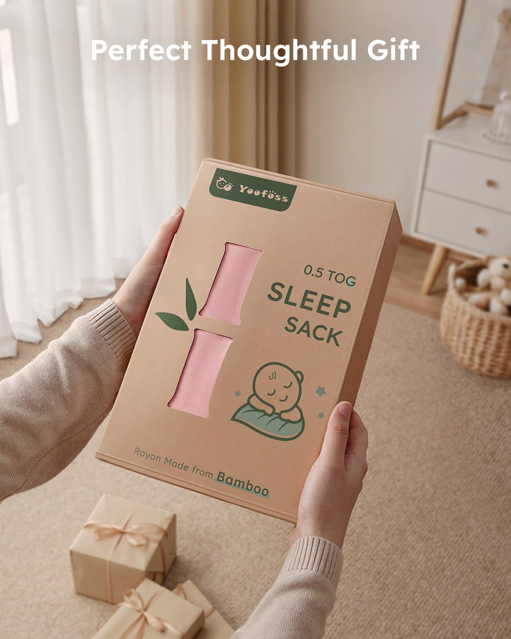Yoofoss bamboo sleep sack features for quick diaper changes on the go
