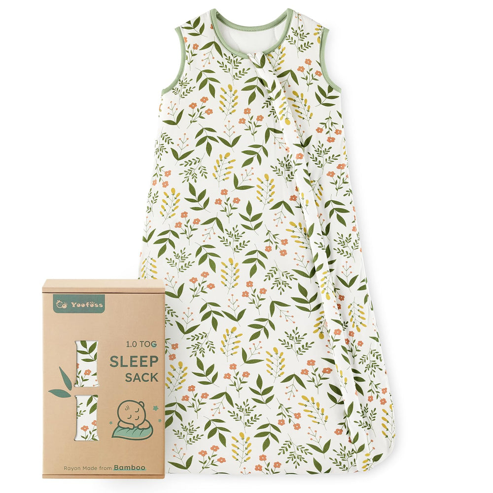 Yoofoss bamboo sleep sack soft fabric closeup highlights skin-friendly comfort