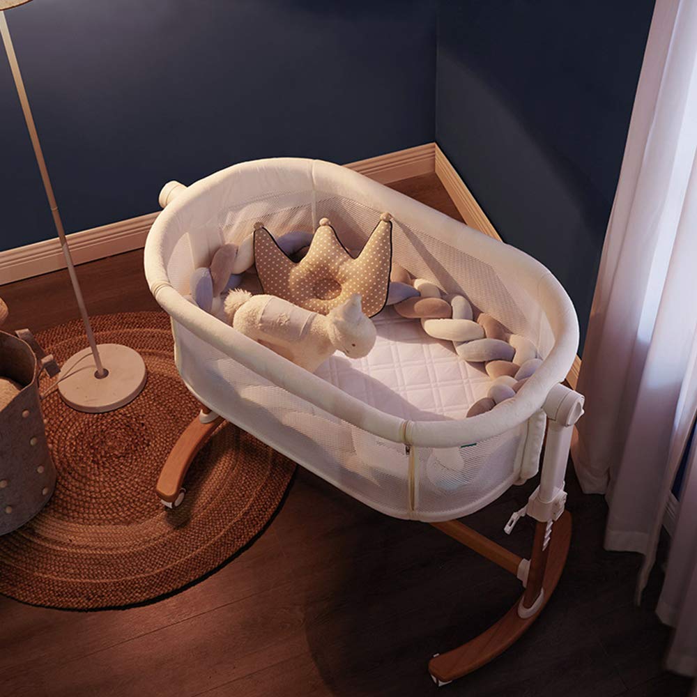 Yoofoss bassinet cover soft quilted fabric provides breathable comfort for delicate baby skin.