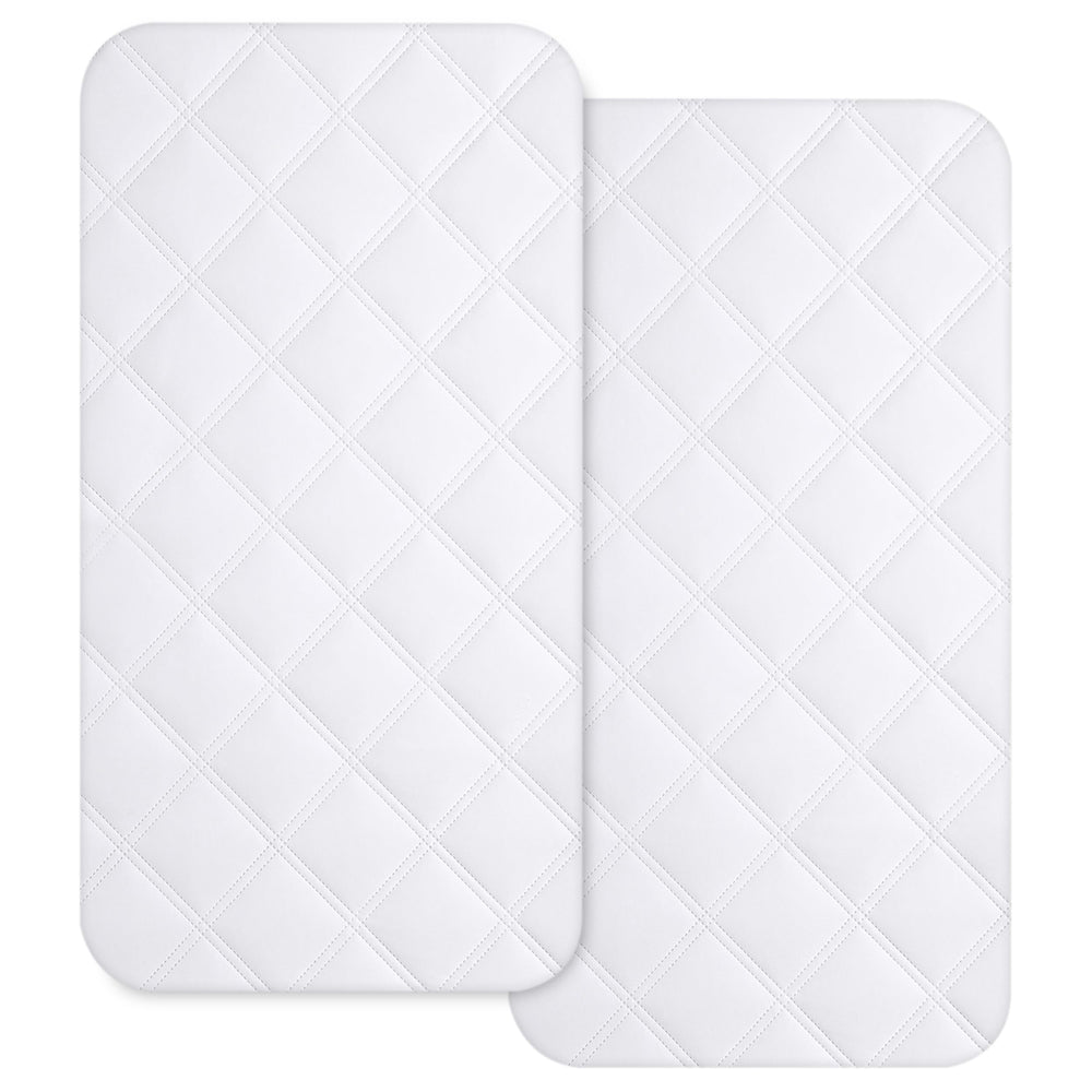 Yoofoss bassinet pad cover close-up shows soft fabric for gentle, breathable comfort.