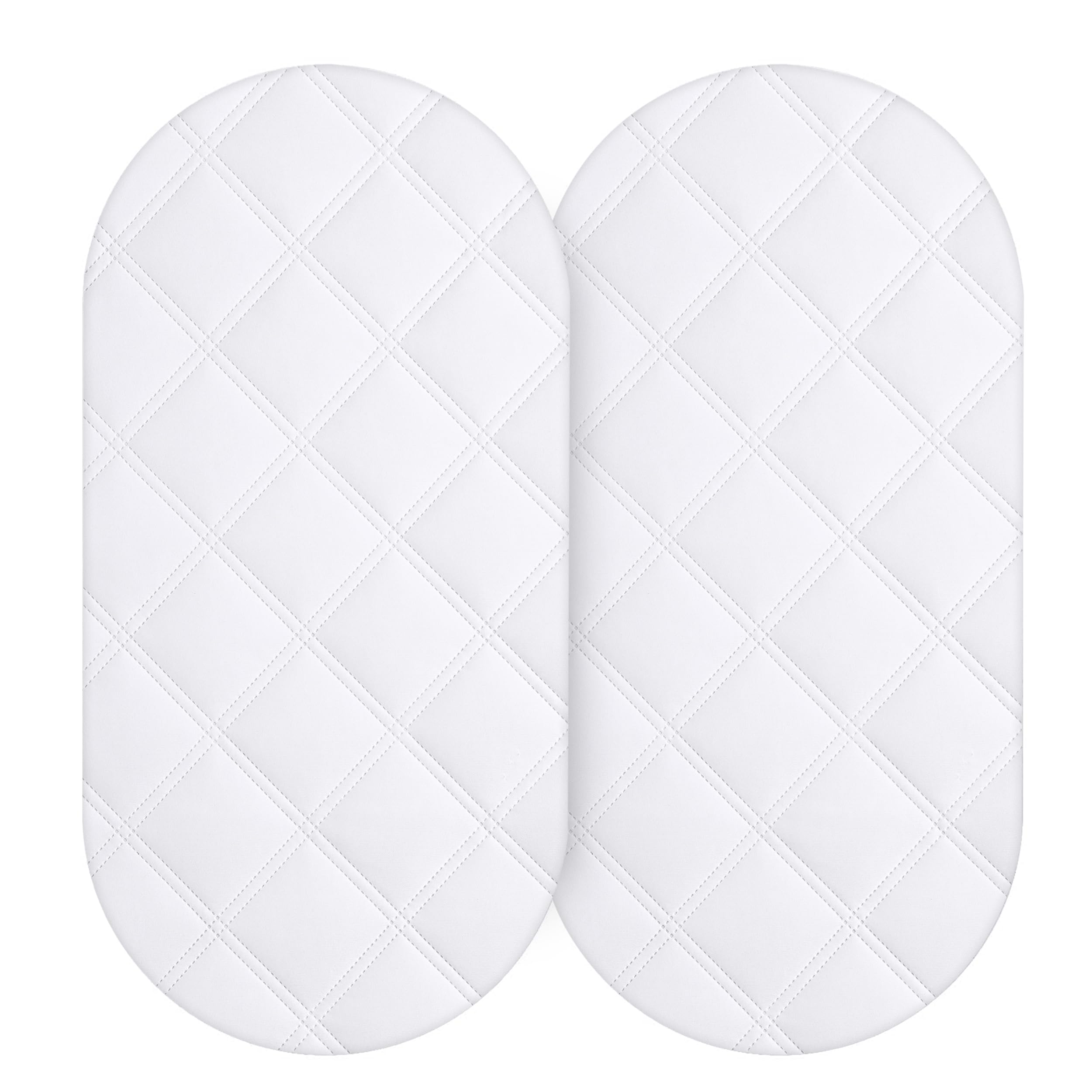 Yoofoss bassinet pad cover waterproof 32x16 fits oval bassinets and guards against spills.