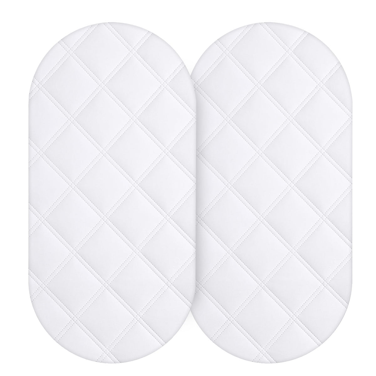 Yoofoss bassinet pad cover waterproof 32x16 fits oval bassinets and guards against spills.