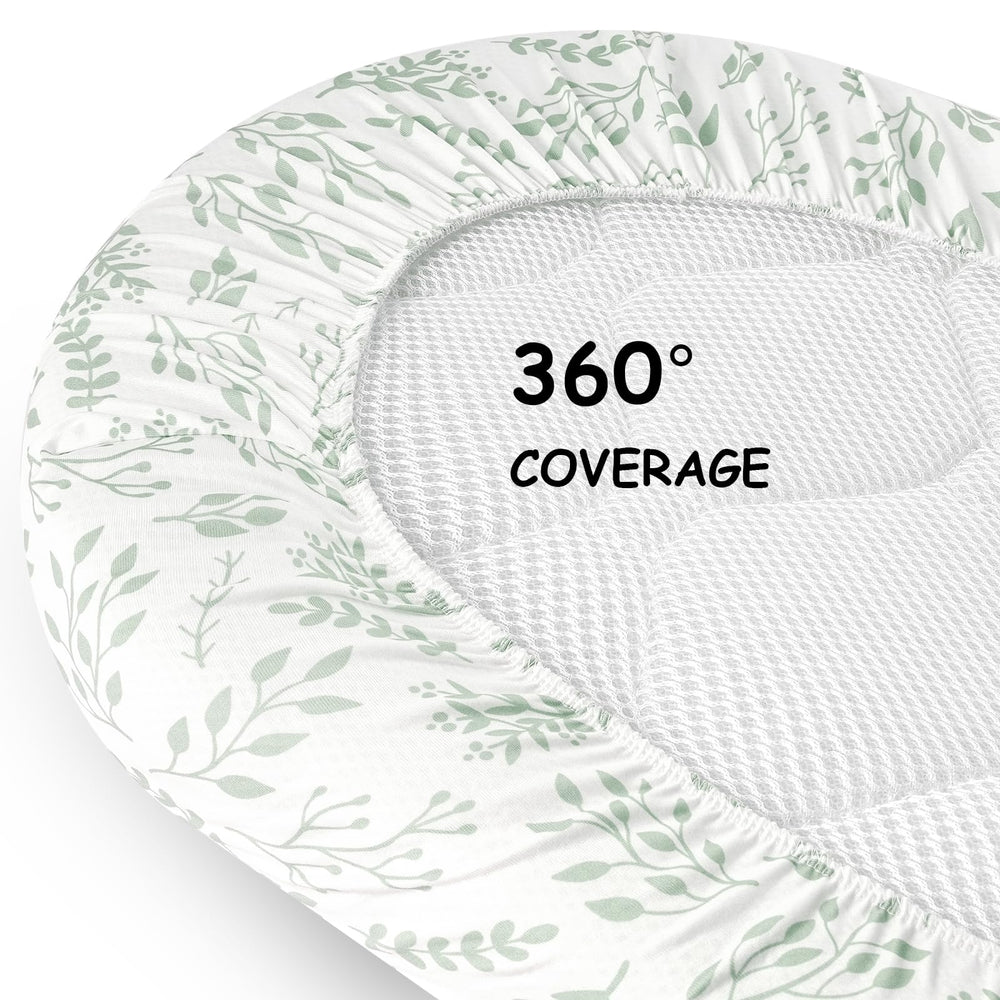 Yoofoss green leaf design emphasizes gender-neutral nursery style