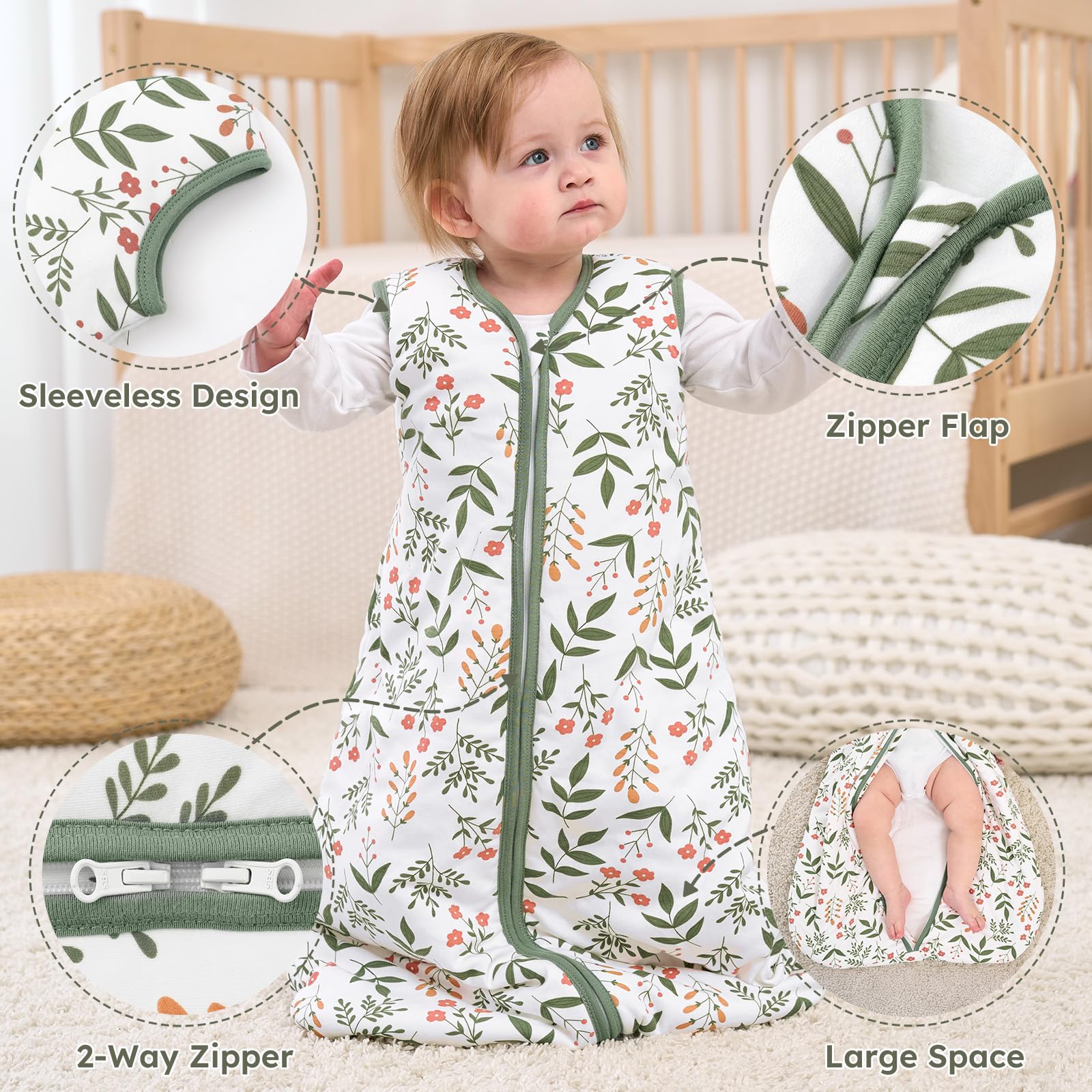 Yoofoss bell-shaped bottom supports hip development and comfortable leg movement.