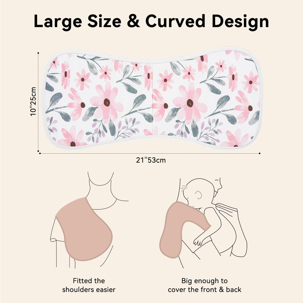 Yoofoss baby burp cloths three-layer construction emphasizing high absorption for spills