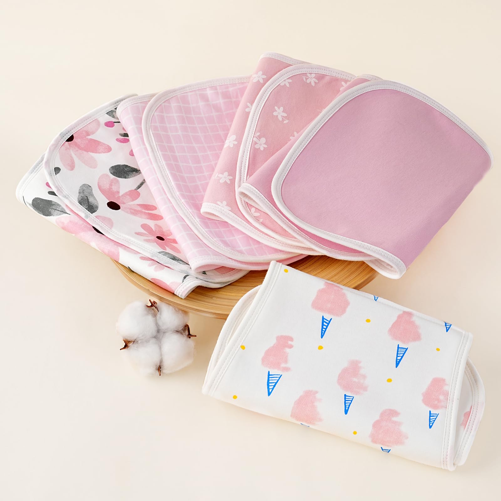 Yoofoss burp cloths are easy to care for and durable after washes