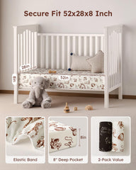 Yoofoss colorfast durable crib sheets withstand many washes