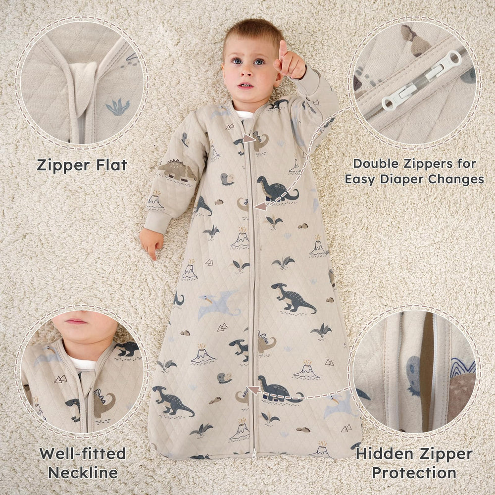 Yoofoss easy 2-way zipper enables quick dressing and diaper changes.
