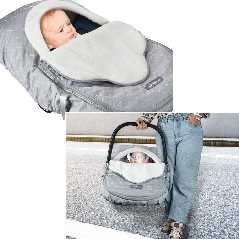 Yoofoss patented design secures baby quickly without removing the cover.