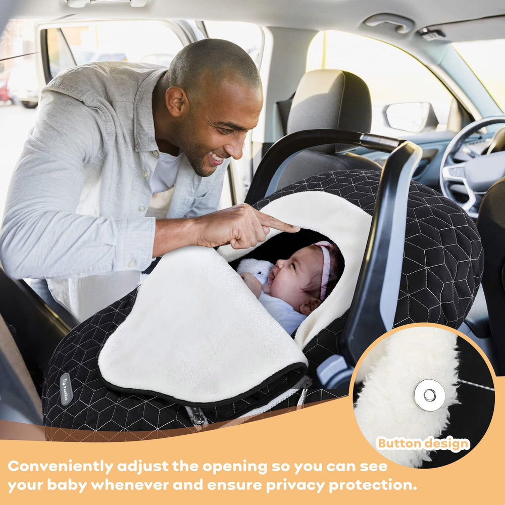 Yoofoss elastic bottom fit securely on car seats and strollers.