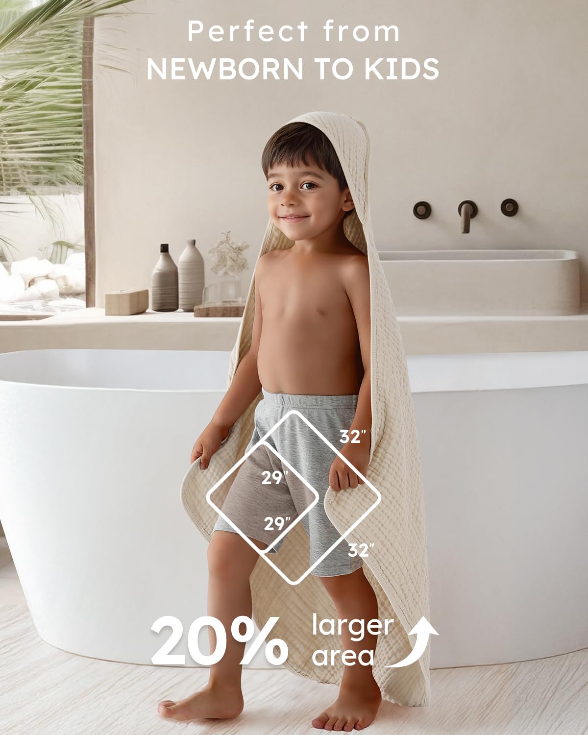 Yoofoss hooded baby towel 2-pack ready for daily changes