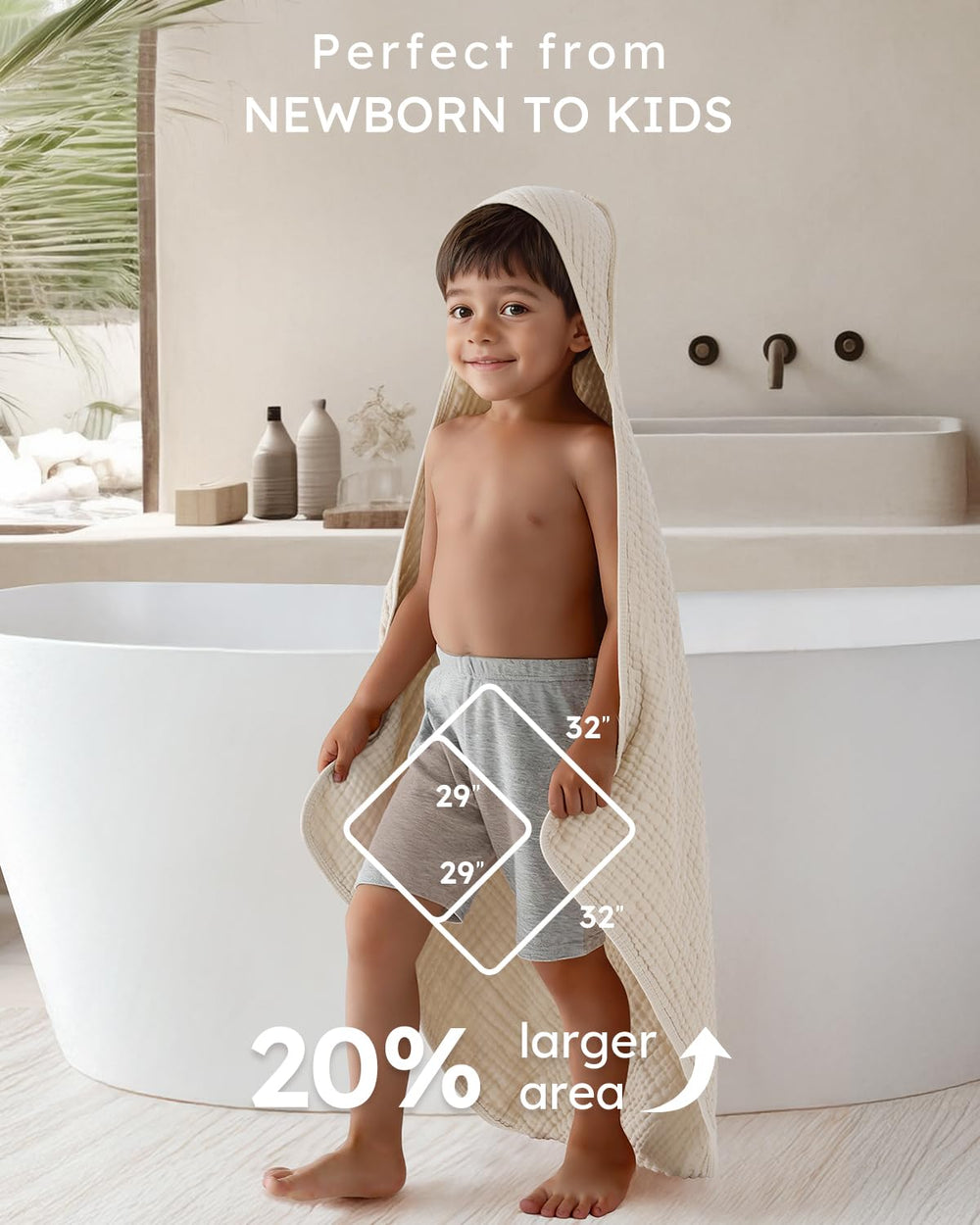 Yoofoss hooded baby towel 2-pack ready for daily changes
