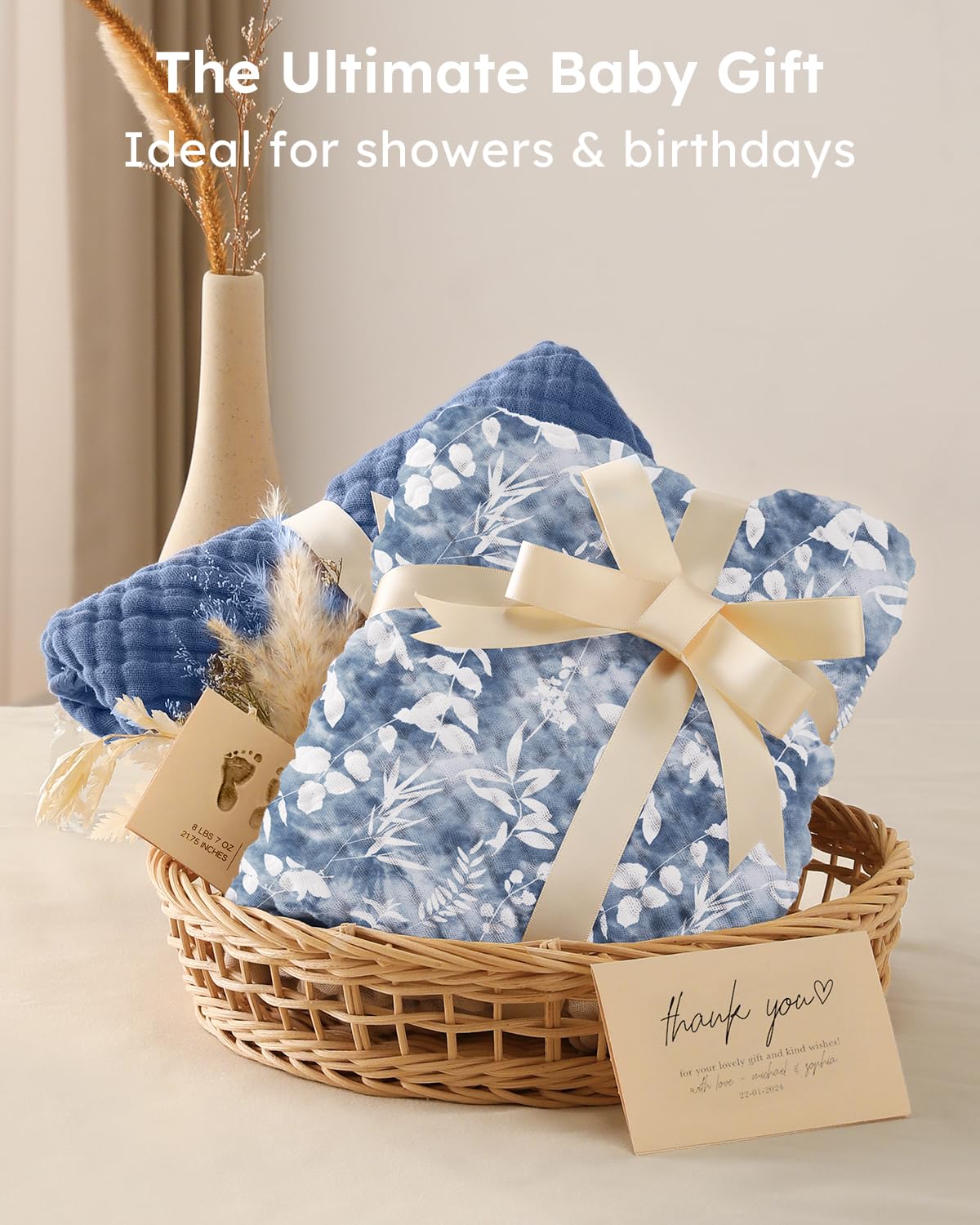 Yoofoss hooded baby towel easy-care, machine washable and quick-dry.