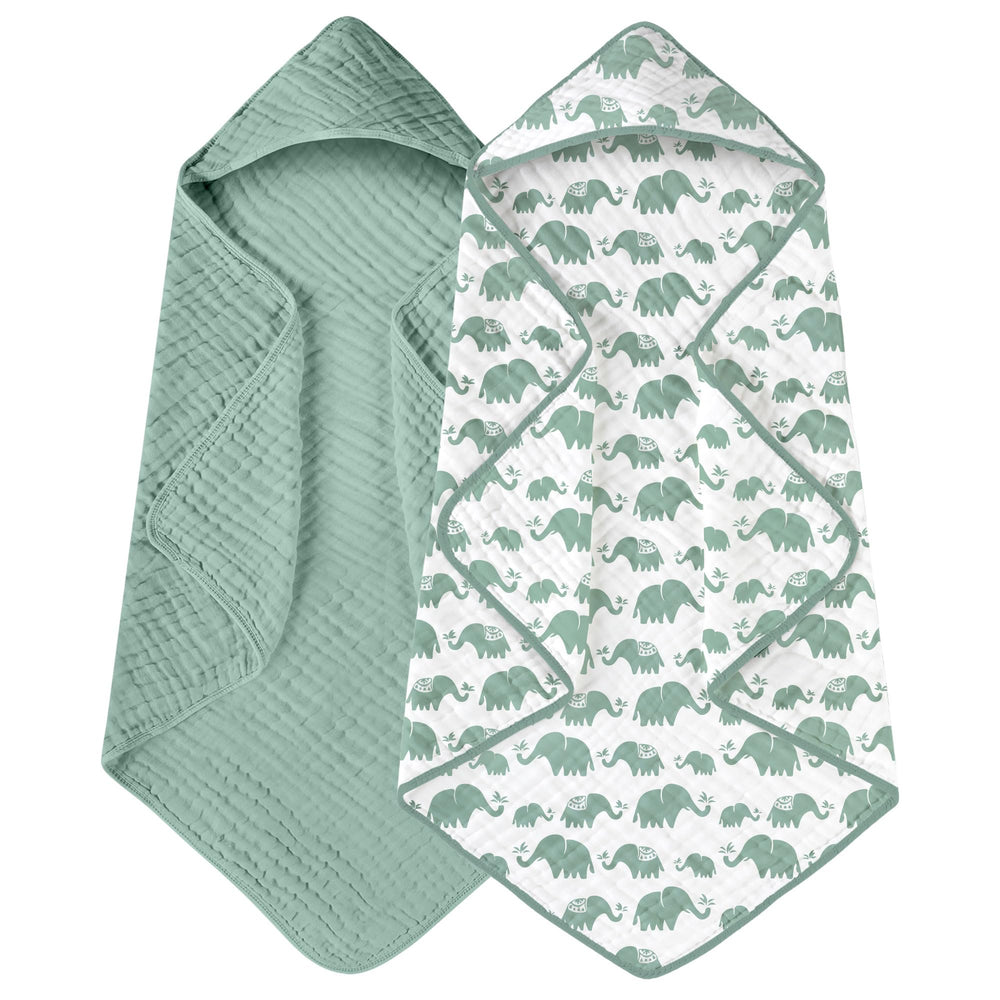 Yoofoss hooded baby towel newborn set showcases soft muslin fabric for quick drying.