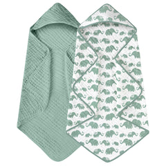 Yoofoss hooded baby towel newborn set showcases soft muslin fabric for quick drying.
