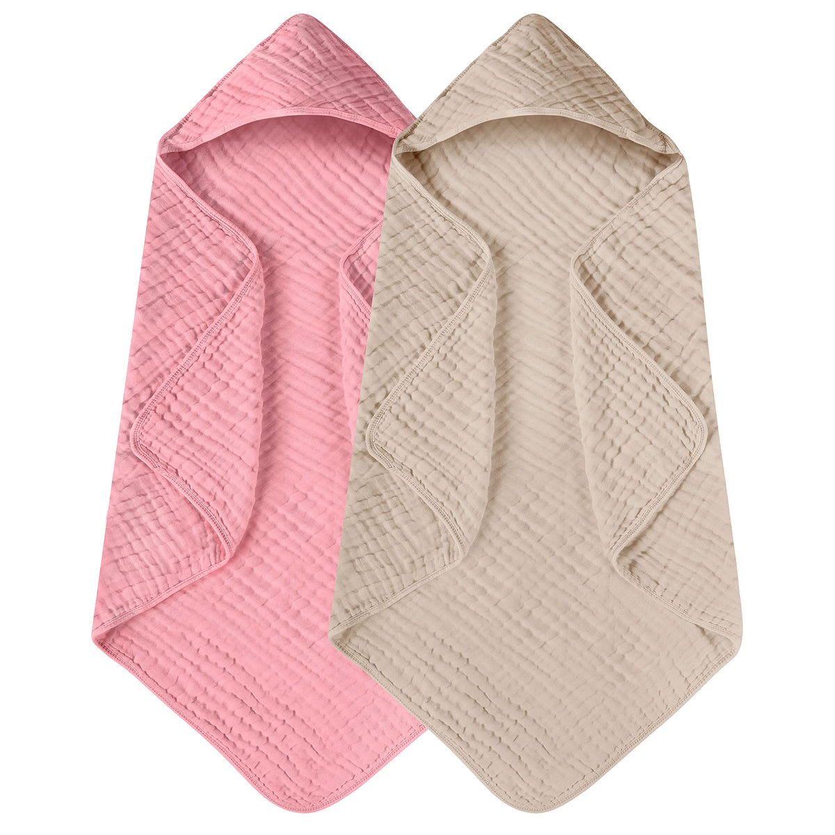 Yoofoss hooded baby towel soft closeup shows plush muslin fabric for gentle drying.