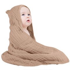 Yoofoss hooded baby towel softness for gentle post-bath drying.