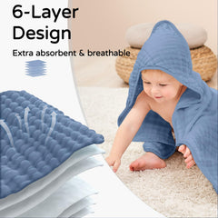 Yoofoss hooded towel easy care that stays soft after many washes.