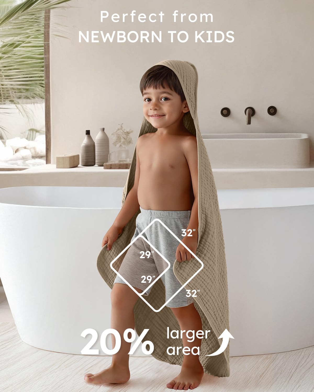 Yoofoss hooded towel demonstrates easy care and quick-dry after washes