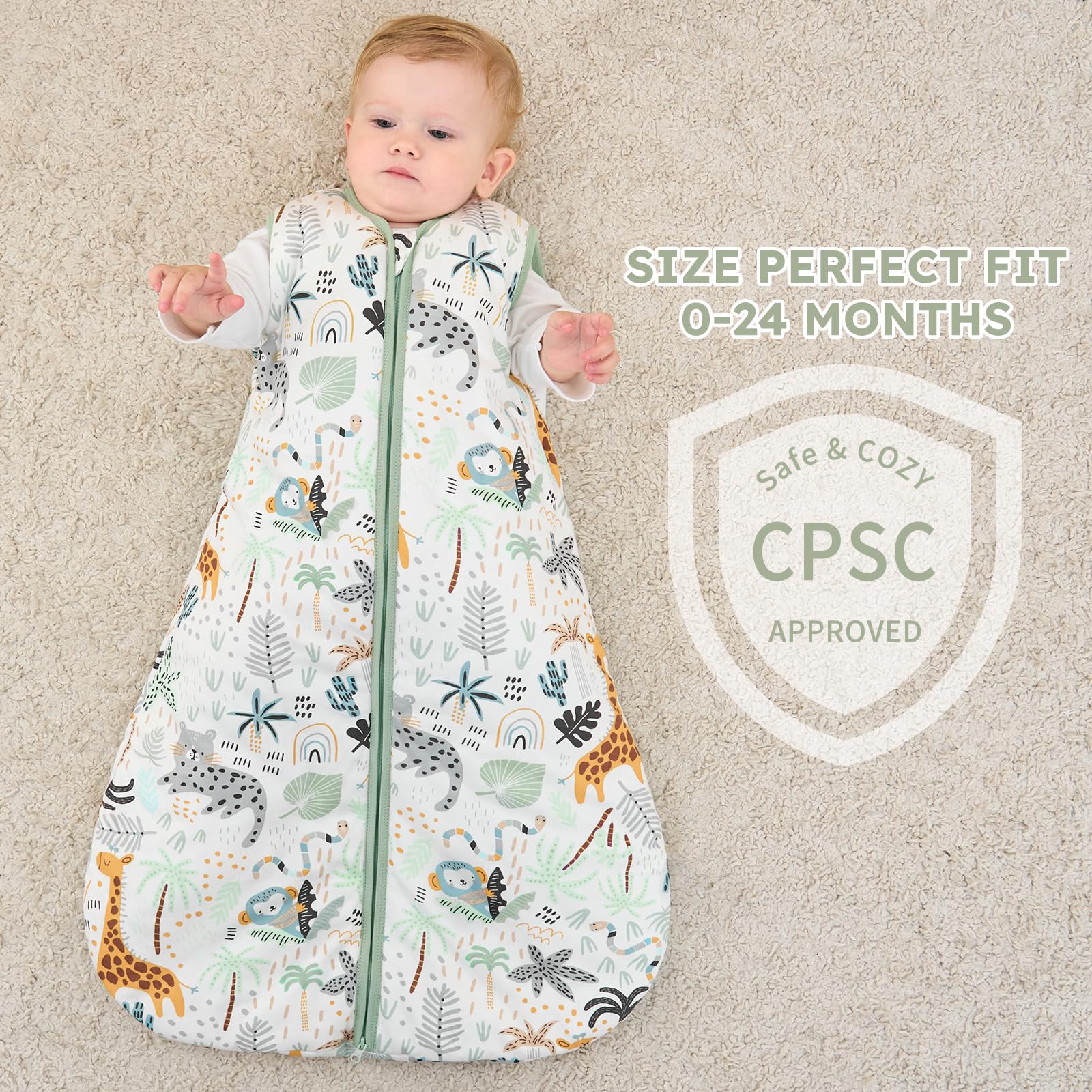 Yoofoss machine-washable sleep sack resists fading and wear