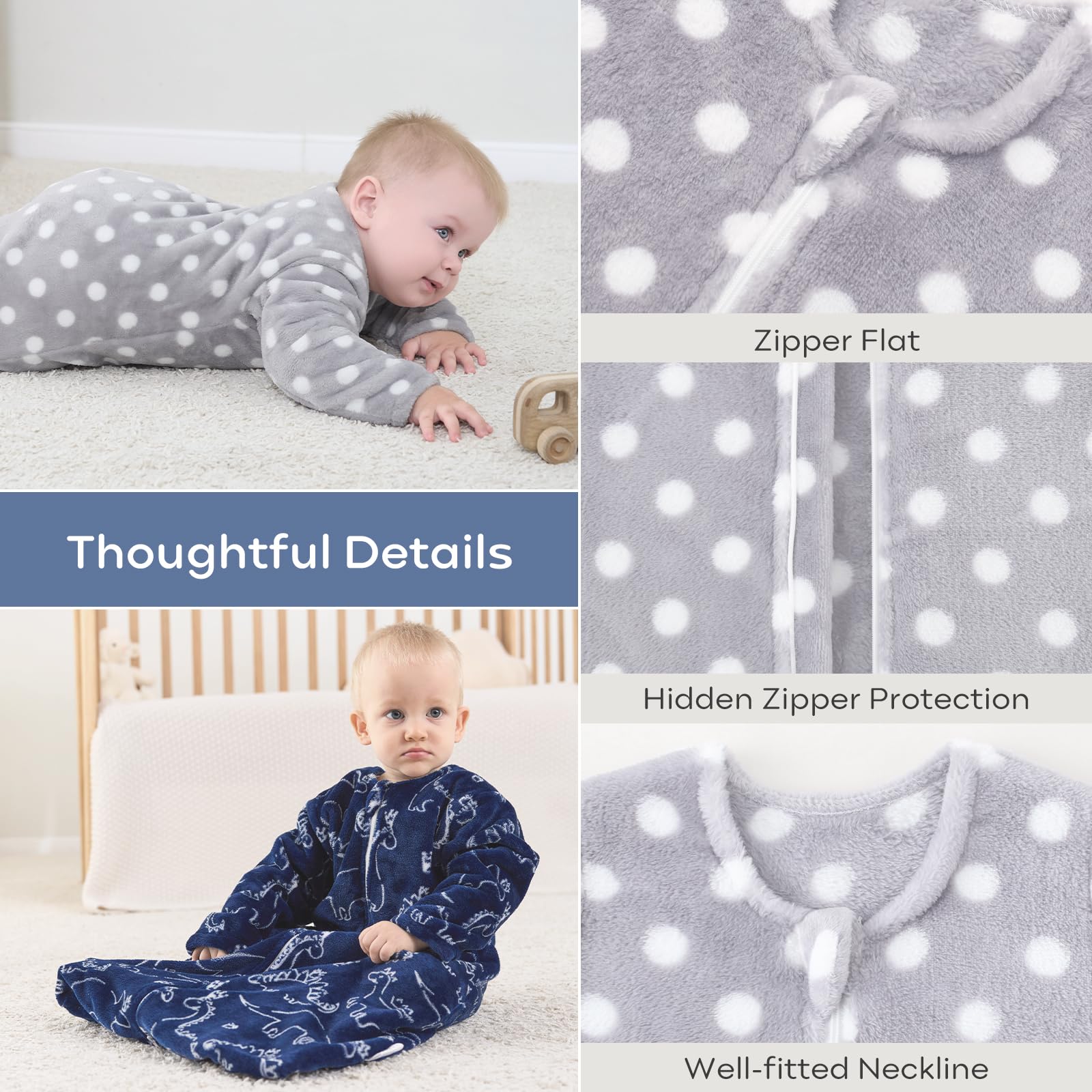 Yoofoss machine-washable sleep sack offers easy cleaning.