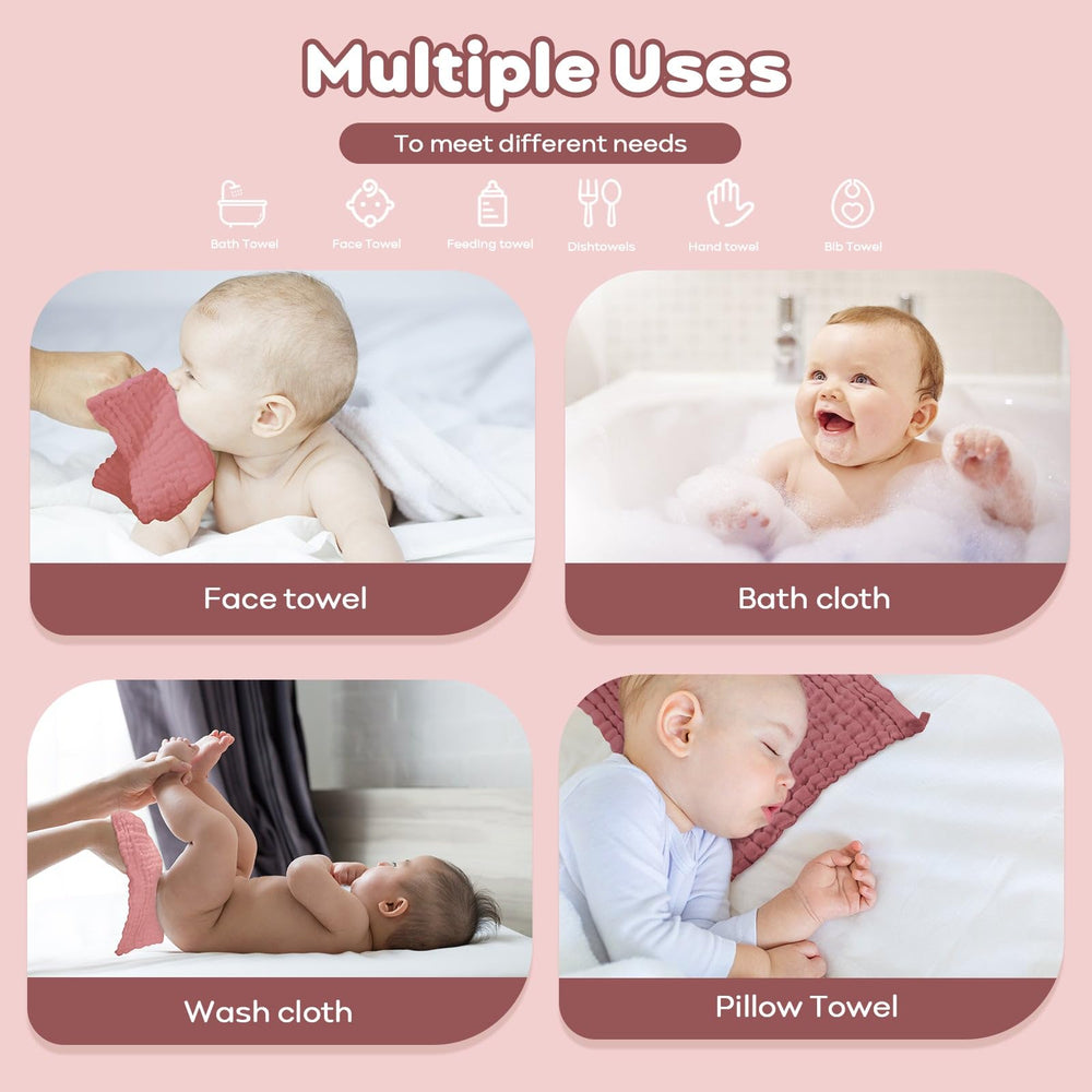 Yoofoss muslin baby washcloths make a thoughtful baby shower gift