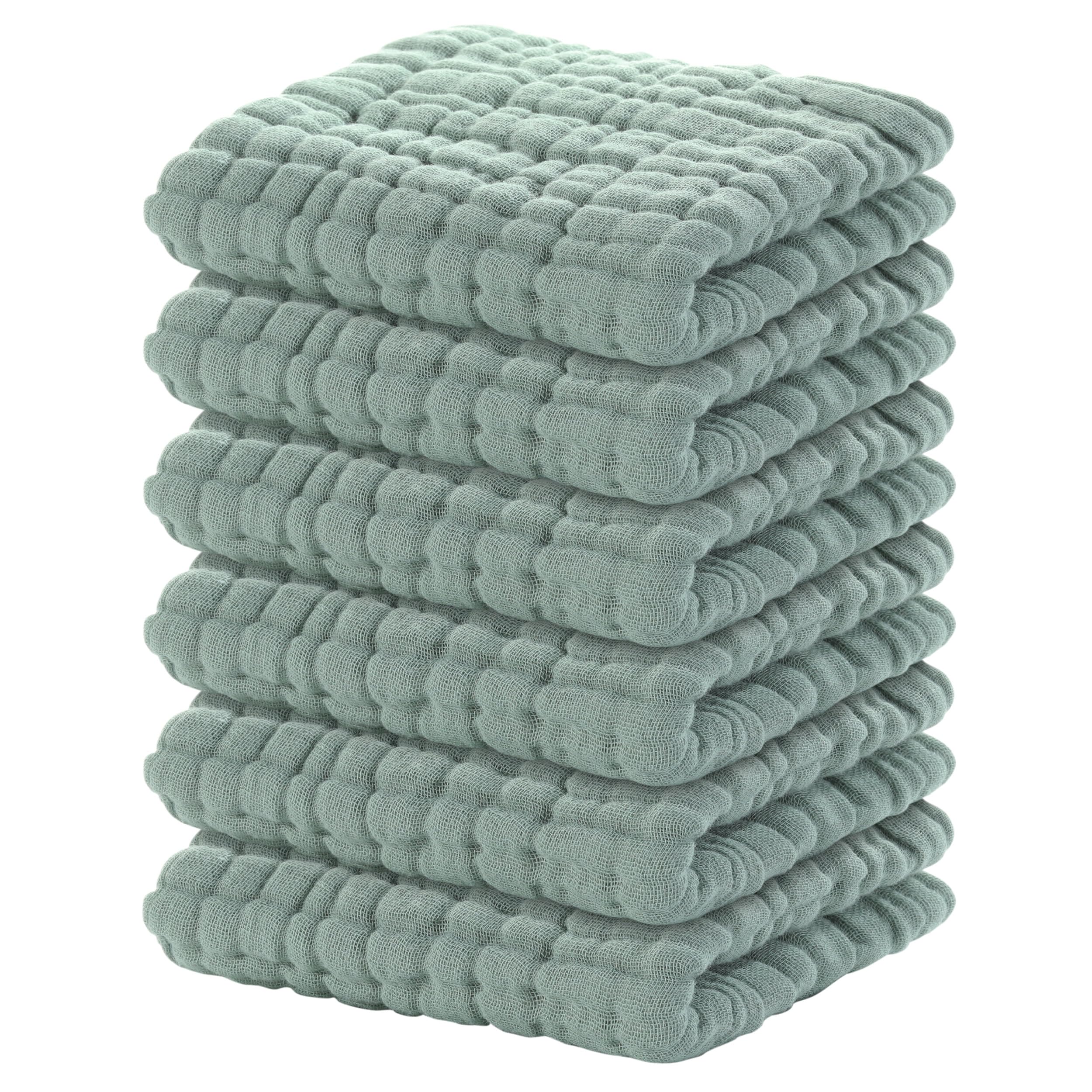 Yoofoss muslin baby washcloths with soft edges for gentle skin care.