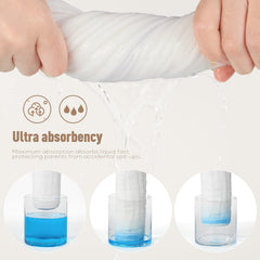 Yoofoss burp cloths demonstrate absorbent weave for quick cleanups