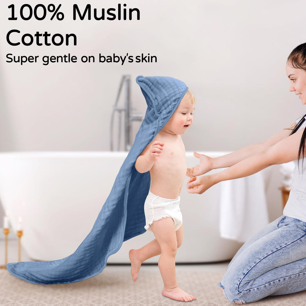 Yoofoss muslin cotton six-layer absorbency helps quick water removal.