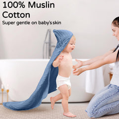 Yoofoss muslin cotton six-layer absorbency helps quick water removal.